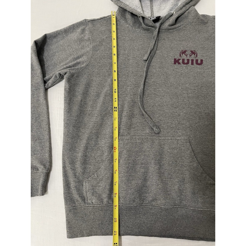 Kuiu Hoodie Womens Medium Gray Logo Outdoor Hunting Pockets Sweatshirt Hiking - Picture 4 of 7